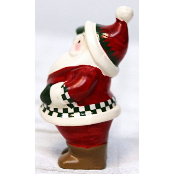 Reindeer Santa Claus Miniature Mini Figurines 2" Free Standing Christmas Holiday - Picture 6 of 10